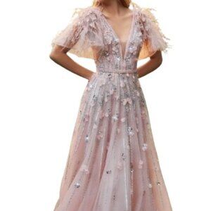 NWT Andrea and Leo A1176 Formal Gown Blush Size 16